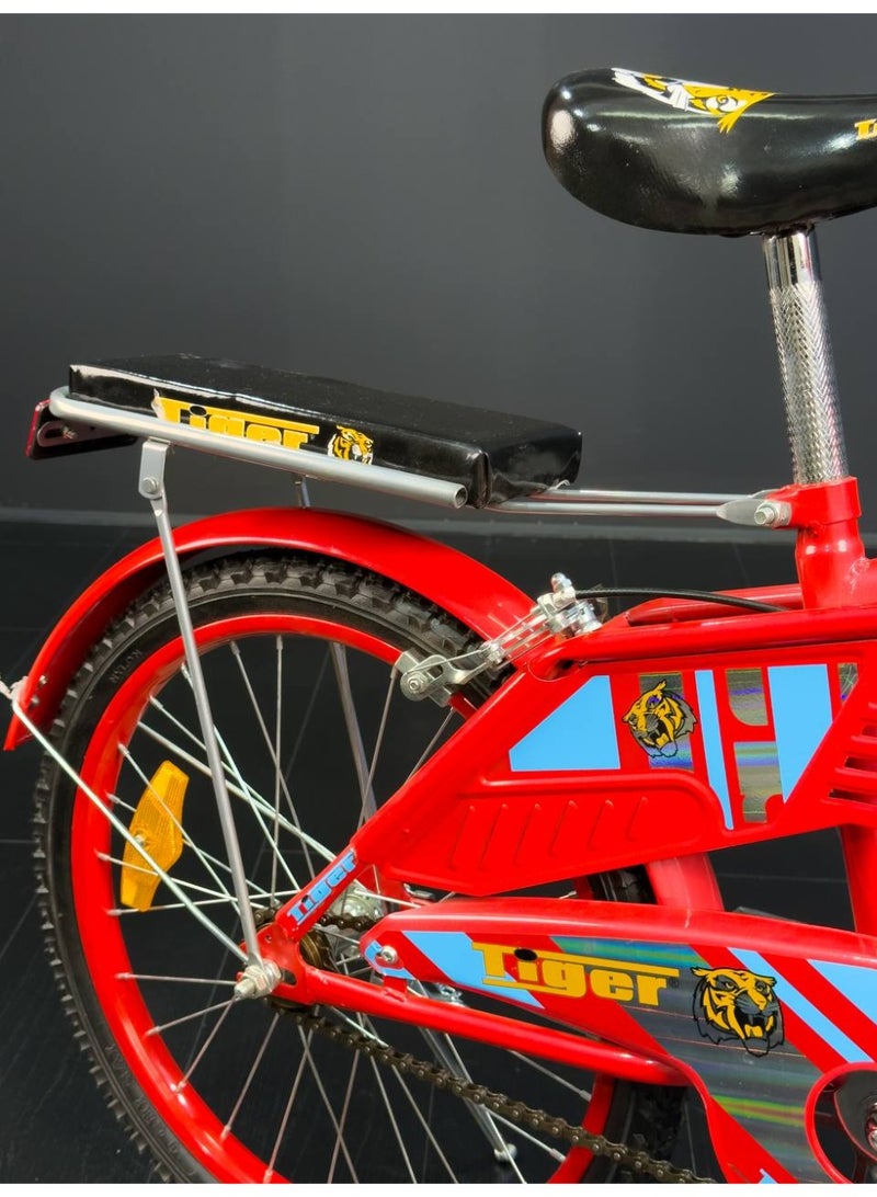 تايجر دراجة أطفال تايجر 20 بوصة مع سلة أمامية وكرسي خلفي – مناسبة للأعمار 6 إلى 10 سنوات - Image 5